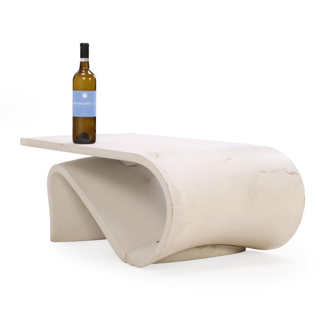 1980s A French Set of Two Painted Cement Chairs & Matching Stool, C. 1985. For Sale - Image 5 of 6