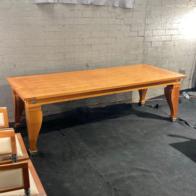 Giorgetti Vintage Leon Krier for Giorgetti Sella Magna 9-Piece Dining Set For Sale - Image 4 of 18