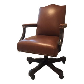 Ethan Allen Lee Leather Desk Chair For Sale