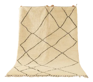 Mid-Century Cream Berber Rug