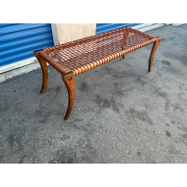 Mid-Century Modern Modern Mid Century Klismos Style Bench For Sale - Image 3 of 11