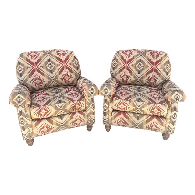 Pair of Century Furniture Southwest Club Chairs For Sale