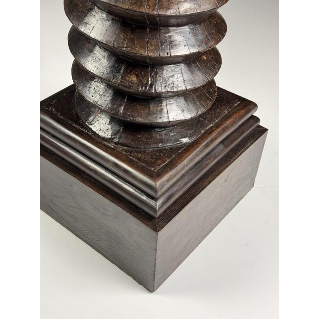 Brown French Column Press in Wood, 1900s For Sale - Image 8 of 15