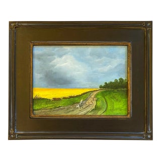 English Landscape With Rapeseed Fields For Sale