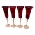 Vintage Ruby Red Ribbed Champagne Flutes - Set of 4 For Sale