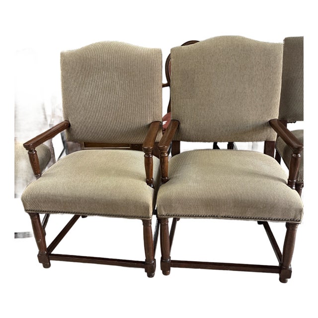 Restoration Hardware Mediterranean Empire Arm Chairs Pair For Sale