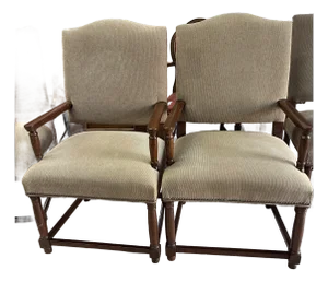 Restoration Hardware Mediterranean Empire Arm Chairs Pair