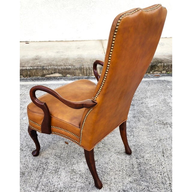 Vintage Guerin Leather Armchair by Leathercraft For Sale - Image 13 of 17