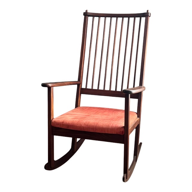 Vintage 1960s Mid Century Scandinavian Modern Rocker Attributed to Yngve Eckstrom for Swedese Mobler For Sale