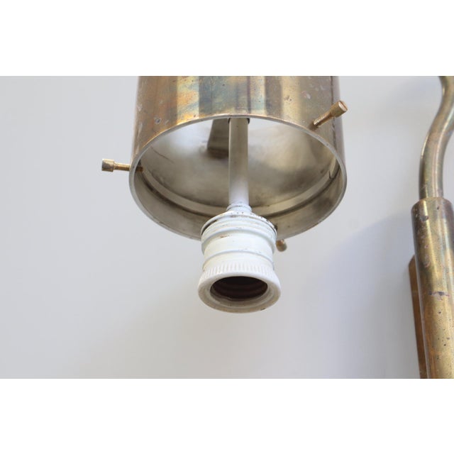 Dominioni Azucena Model LP10 Brass Wall Lamps by Luigi Caccia Dominioni for Azucena, 1958, Set of 2 For Sale - Image 8 of 15