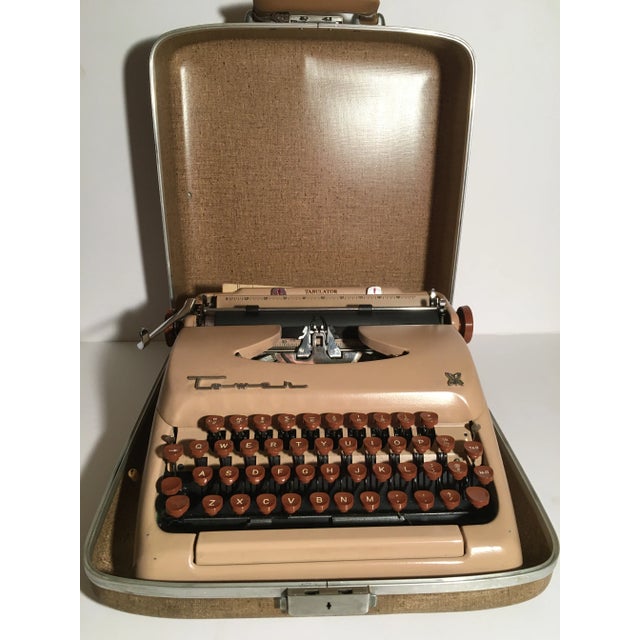 Vintage Tower Tabulator Typewriter with Case & Key For Sale - Image 13 of 13