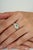 Emerald & Diamond Halo Statement Cocktail Ring in Sterling Silver, Size 7 For Sale - Image 9 of 12