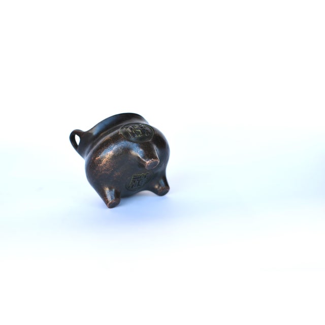 Late 20th Century Late 20th Century Chinese Mini Bronze Censers Set of 3 Incense Burners For Sale - Image 5 of 15