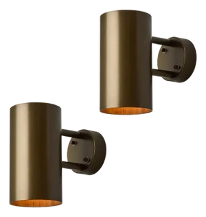 Pair of Large Hans-Agne Jakobsson C627 'Rulle' Outdoor Sconces in Painted Brown
