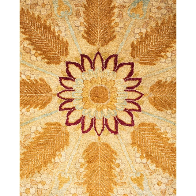 Traditional Mogul, One-of-a-Kind Hand-Knotted Area Rug - Yellow, 12' 1" x 15' 1" For Sale - Image 3 of 8