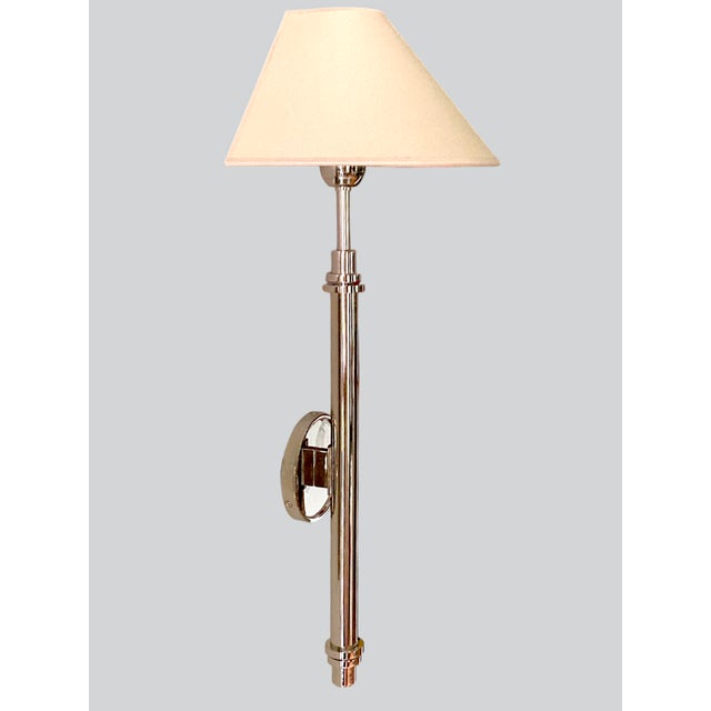 Visual Comfort J. Randall Powers for Visual Comfort Signature Hargett Sconce in Polished Nickel Sp2504 Pn-Np For Sale - Image 4 of 18