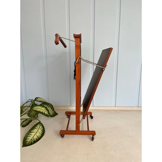 1960s Fratelli Reguitti Electric Man's Valet-Italian Clothes Rack With Wheels-1960s Trouser Pants Press Rolling Stand For Sale - Image 5 of 12