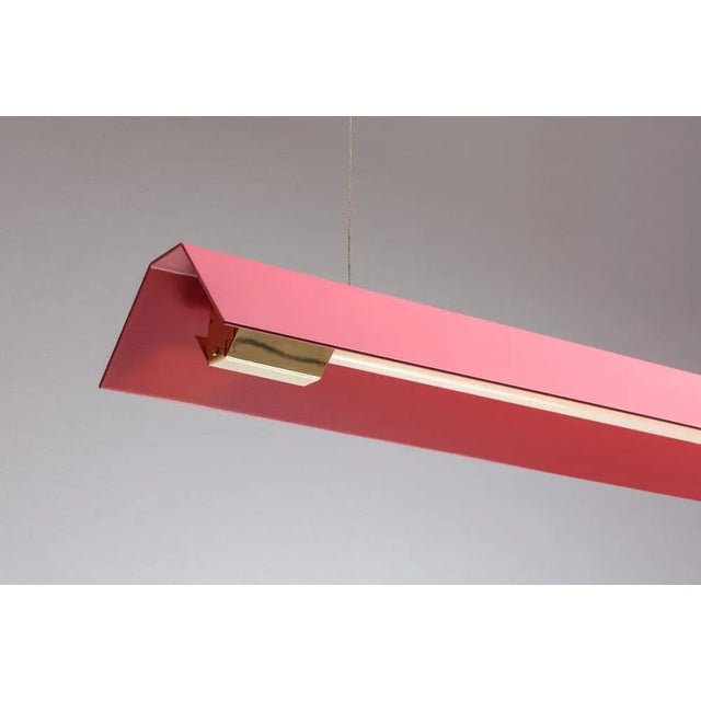 Large misalliance ex antique pink suspended light by lexavala dimensions: d 16 x w 130 x h 8 cm materials: powder coated...