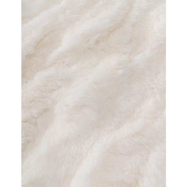 Fluffy and Minimalist Imitation Rabbit Fur Pillow - Filled With Feather Velvet For Sale In Des Moines, IA - Image 6 of 8