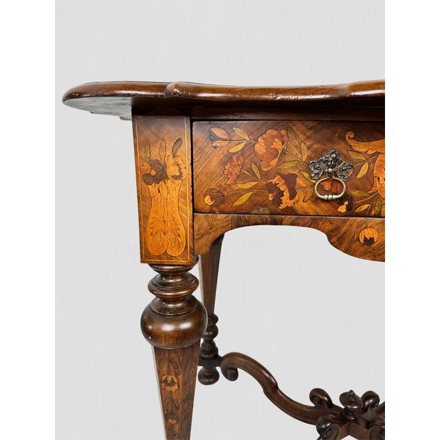 19th C Victorian Dutch Marquetry Occasional Table For Sale - Image 10 of 12