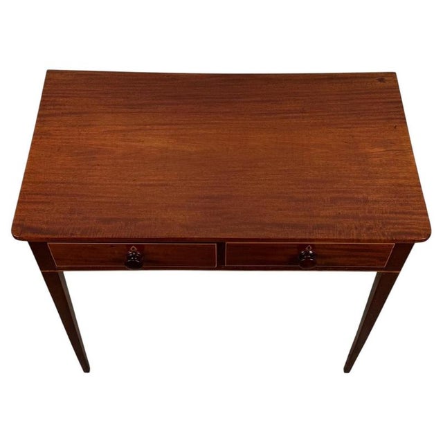18th Century Antique Georgian English Mahogany Writing Table For Sale - Image 6 of 10