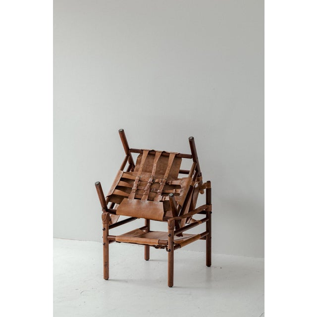 1960s Safari Easy Chairs, Denmark, 1960s, Set of 2 For Sale - Image 5 of 7