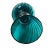 Glass Italian Empoli Teal Turquoise Blue Optic Swirl Vase 13” Pedestal Base Art Glass For Sale - Image 7 of 8