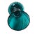 Vintage Italian Empoli Optic Swirl Vase – 13” Teal Blue Art Glass With Pedestal For Sale In San Francisco - Image 6 of 7