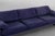 Italian Maralunga Sofa by Vico Magistretti for Cassina Blue Stripe 3-Seat Italian Vintage Sofa For Sale - Image 3 of 7