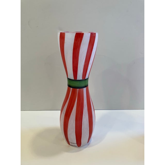 Pair of 1980s Kosta Boda Hand Painted Vases For Sale In Boston - Image 6 of 7