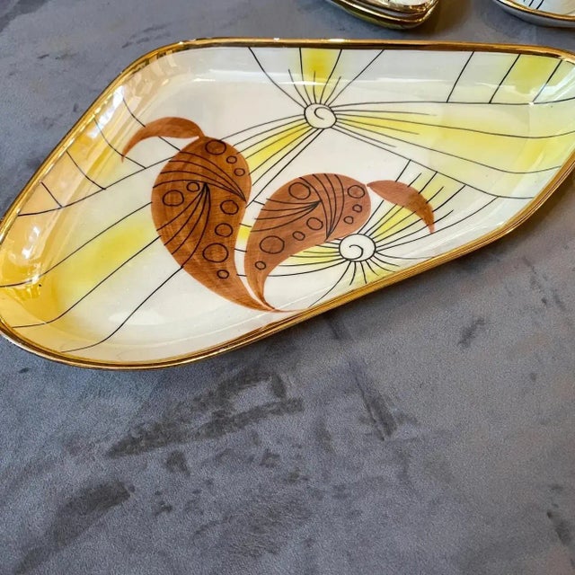 Yellow 1950s, Mid-Century Modern Ceramic Italian Smoking Set by Alfa Ceramiche For Sale - Image 8 of 11