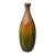 Mid-Century Modern Drip Glaze Pottery Green Earth Tone Vase For Sale