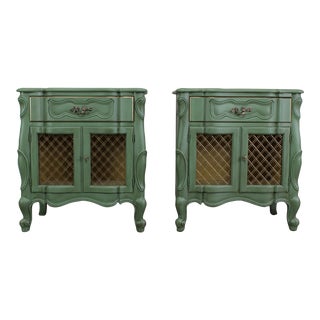 Vintage French Style Nightstands, a Pair For Sale