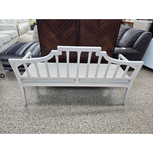 White Late 20th Century Painted Gustavian Style Settee For Sale - Image 8 of 12