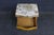 Italian-style nightstand by NY Galleries, featuring a mustard-yellow painted finish with hand-painted floral motifs and...