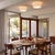 The Stretch Flush Mount is a dimmable lighting solution with a weathered brass steel body and a white linen drum shade,...