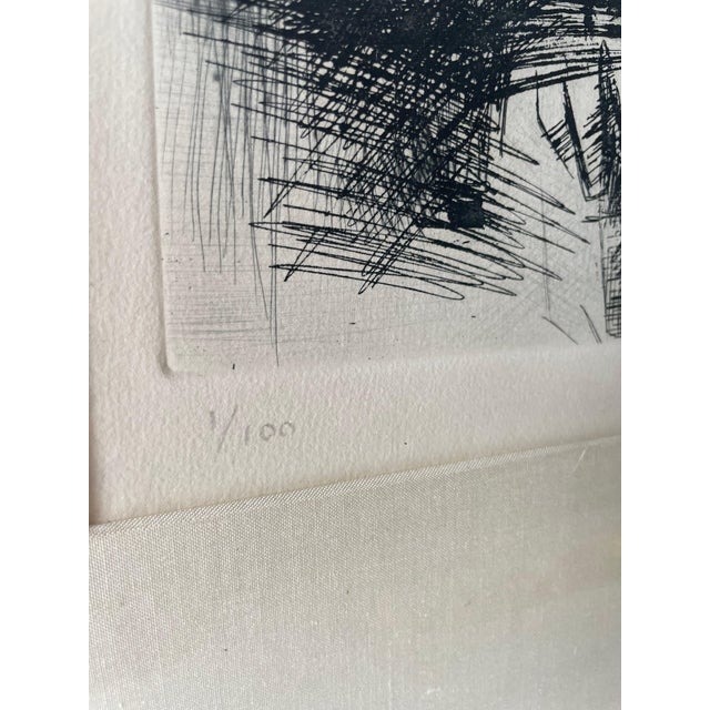 1900 - 1909 Jack Levine, Modernist Social Realist Wpa Artist Judaica Etching Rabbi in Study For Sale - Image 5 of 10