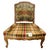 Late 20th Century Louis XV Style Oversized Tapestry & Plaid Slipper Chairs by Wesley Hall - A Pair For Sale - Image 9 of 11