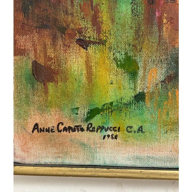 Blue C. 1980s Neo-Impressionist Grand Canyon Painting by Anne Caputo Reppucci For Sale - Image 8 of 9