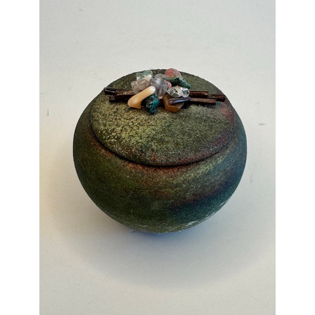 Are you a collector of Japanese style Raku pottery? Then this petite lidded jar will make a beautiful addition start to...