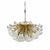 Vintage Glass and Gold-Plated Brass Ceiling Light, 1980s For Sale - Image 9 of 10