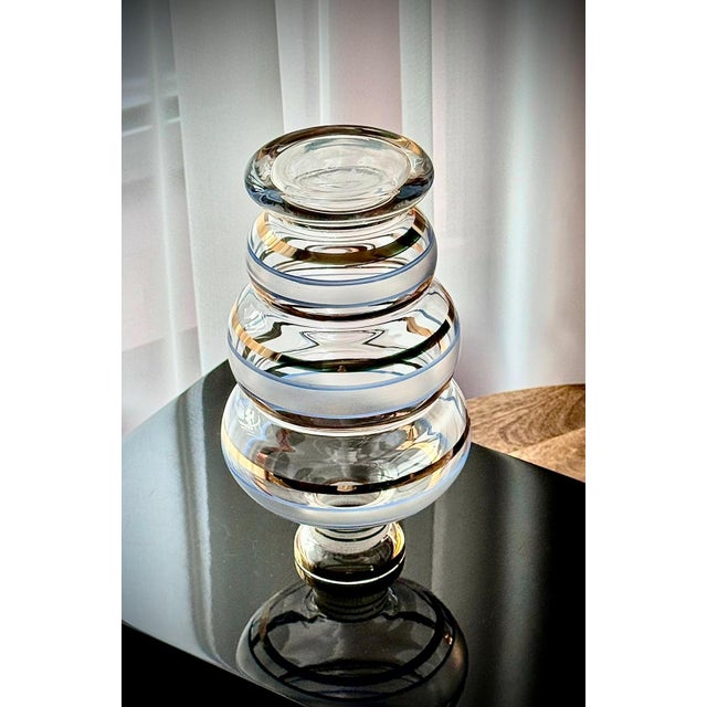 Frosted and Gilt Glass Decanter Set, 1960s, Set of 7 For Sale - Image 15 of 18