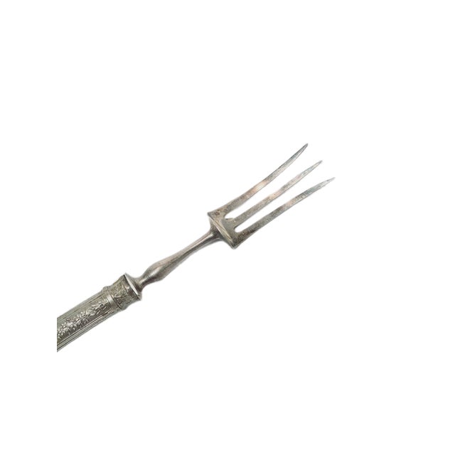 Classicist Silver Roast Fork, France, 1880s For Sale - Image 5 of 14