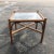 Mid Century Modern square rattan and glass end table. Matching coffee table in separate listing.