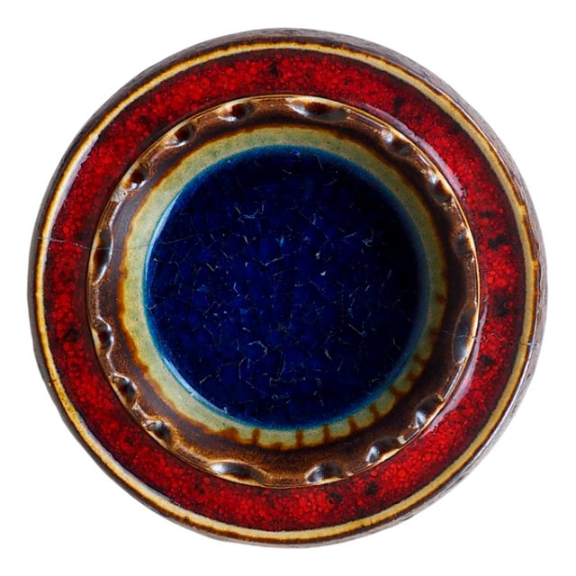 Fat Lava Ashtray with Cracked Glass from Massive, 1960s For Sale