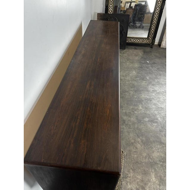 Wood Scandinavian Sideboard in Wood with 2 Doors and 4 Drawers, 1960s For Sale - Image 7 of 8