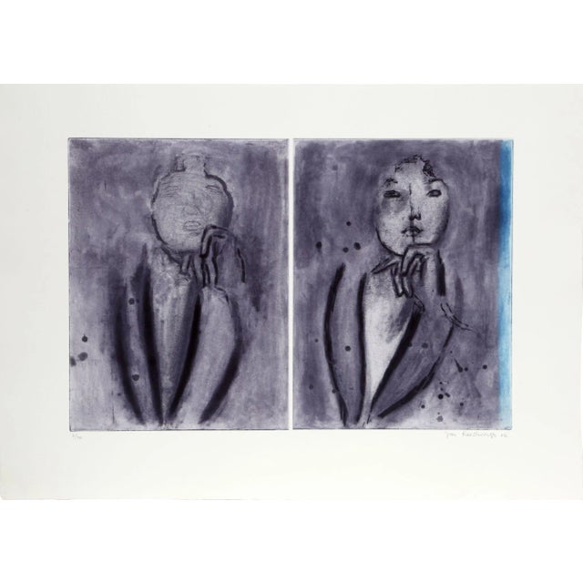 Jan Rauchwerger, Memories in Blue, Etching For Sale
