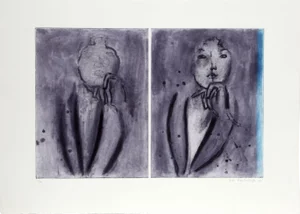 Jan Rauchwerger, Memories in Blue, Etching