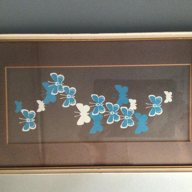 “California White” and “Phenes Blue” Butterfly’s From the Atelier, San Francisco 1970s Screen Prints by H. Pruett-a Pair For Sale In Sacramento - Image 6 of 13