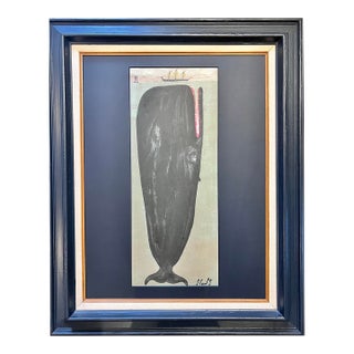 Steve Camps Whale Vintage Framed Print For Sale